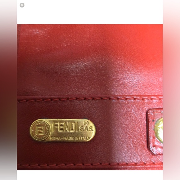 Preloved Vintage Fendi Roll Pouch/Clutch with push lock - Picture 5 of 10